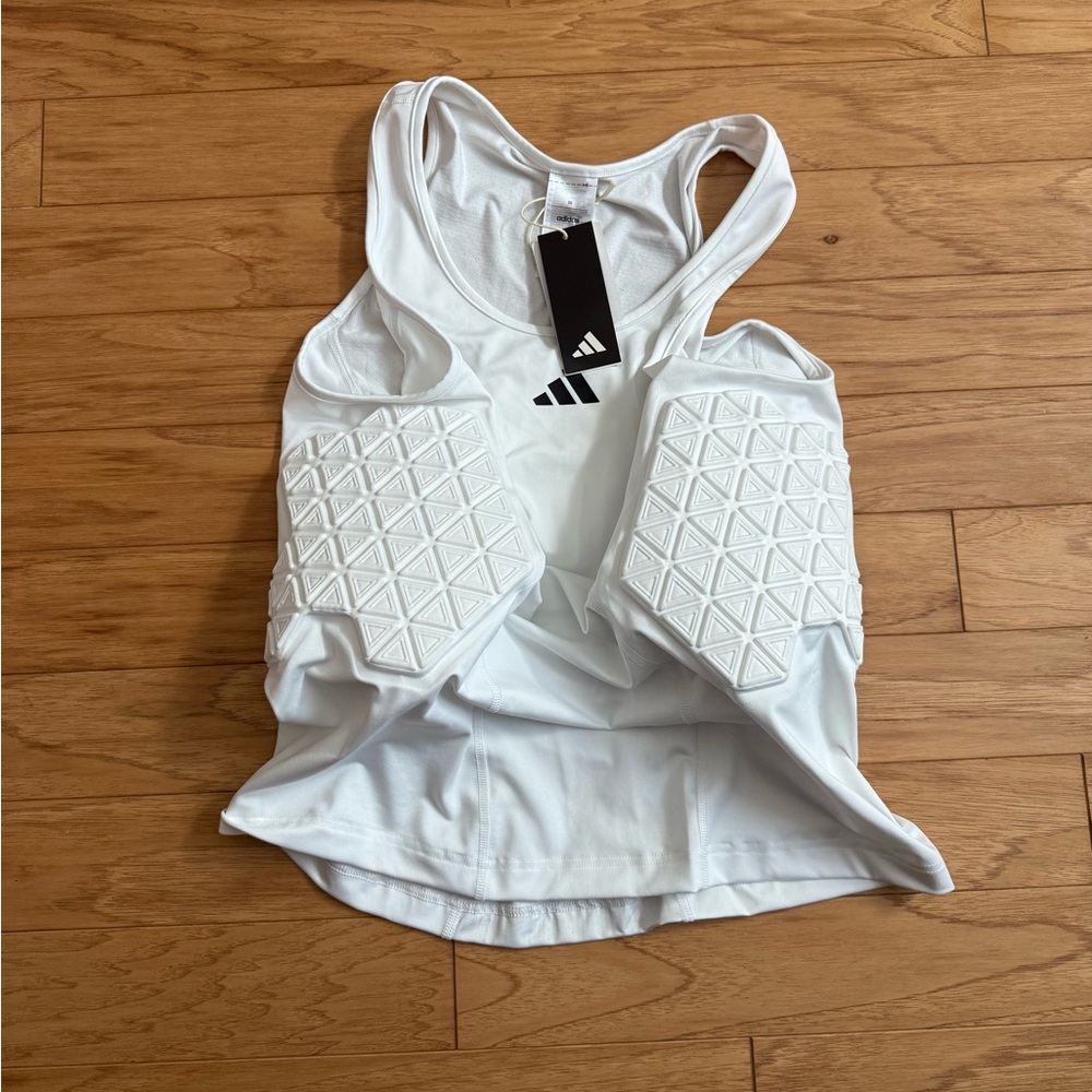 Adidas White Multisport Padded Sports Tank